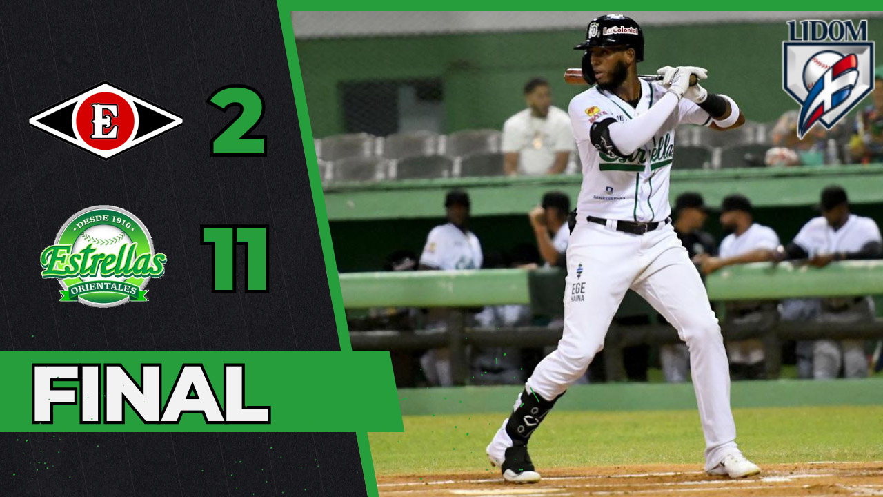 Lewin Diaz de Estrellas Orientales se destaco con el madero al batear de 5-4