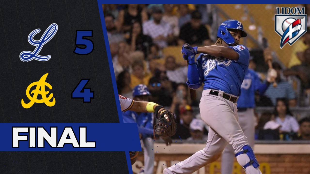 Domingo Leyba se destacó con dos hits, anotando dos carreras y remolcando otra para los Tigres del Licey