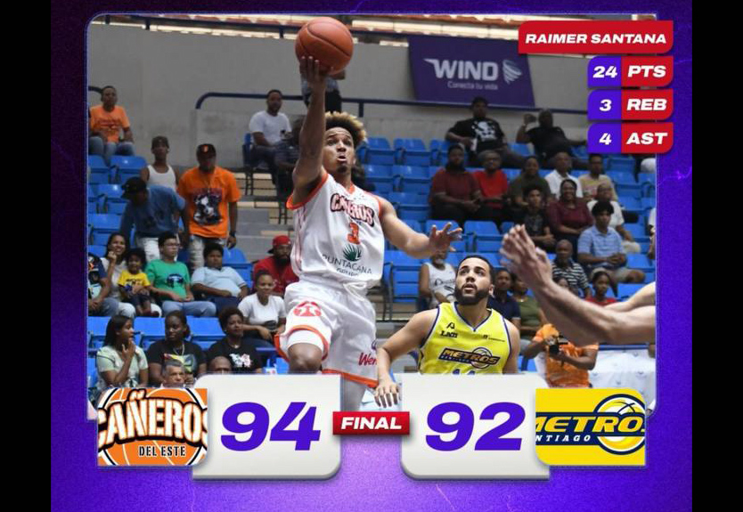Raimer Santana encestó 22 puntos, dio 4 asistencias y se robó 2 balones