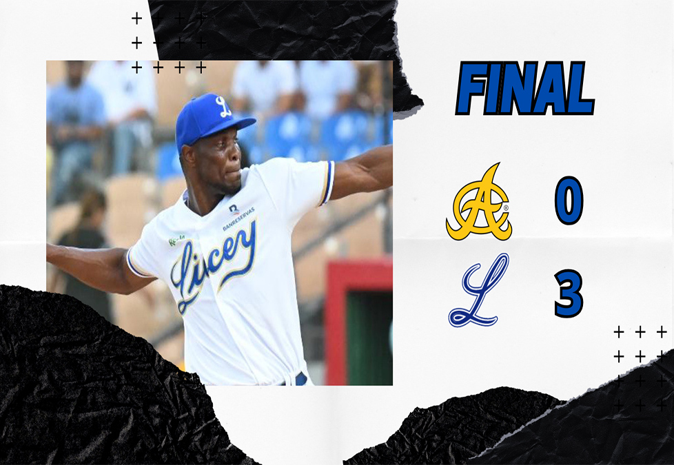 Licey le propino la segunda blanqueada seguida a Águilas Cibaeñas